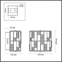 Odeon light 5072/28WL HALL ODL24 495 золото/прозрачный/белый/металл/хрусталь/алебастр Бра LED 15W 3700K CROSSA  - 2 купить